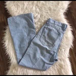 Madewell flea market flairs cotton & linen pant